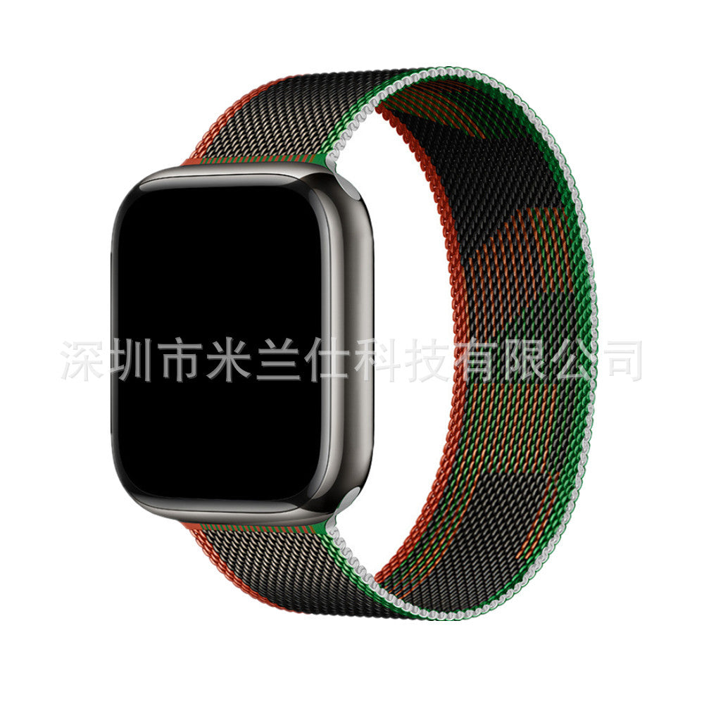 Different colour options of Milanese loop bands