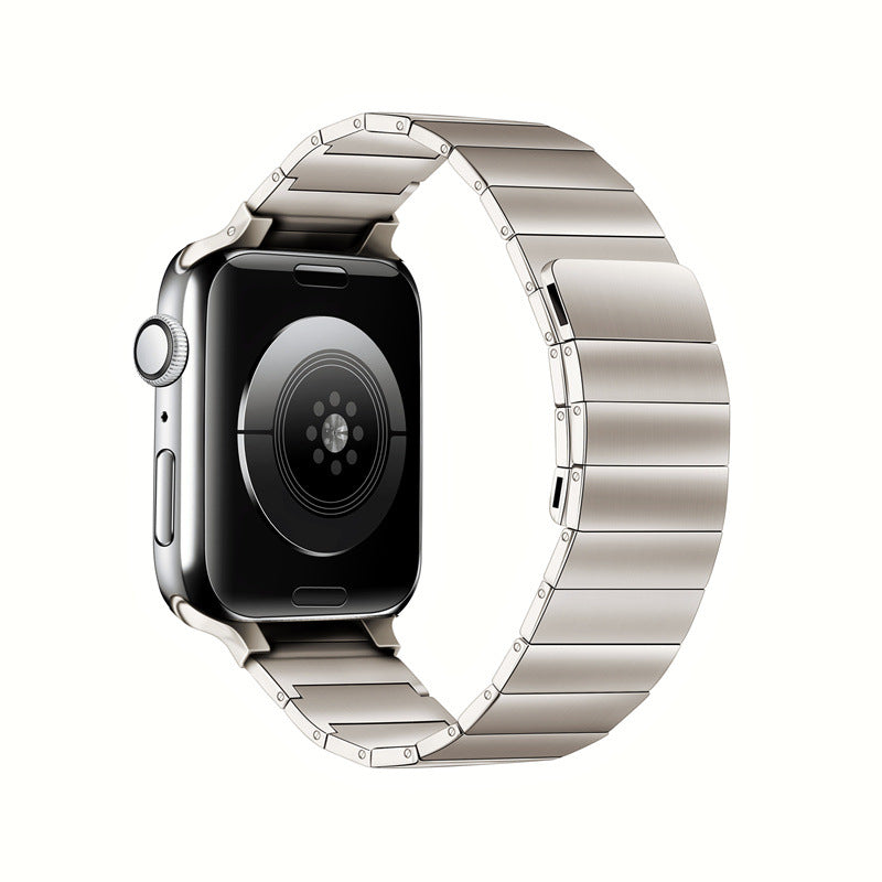 Close-up of Adjustable Magnetic Closure for Apple Watch Band