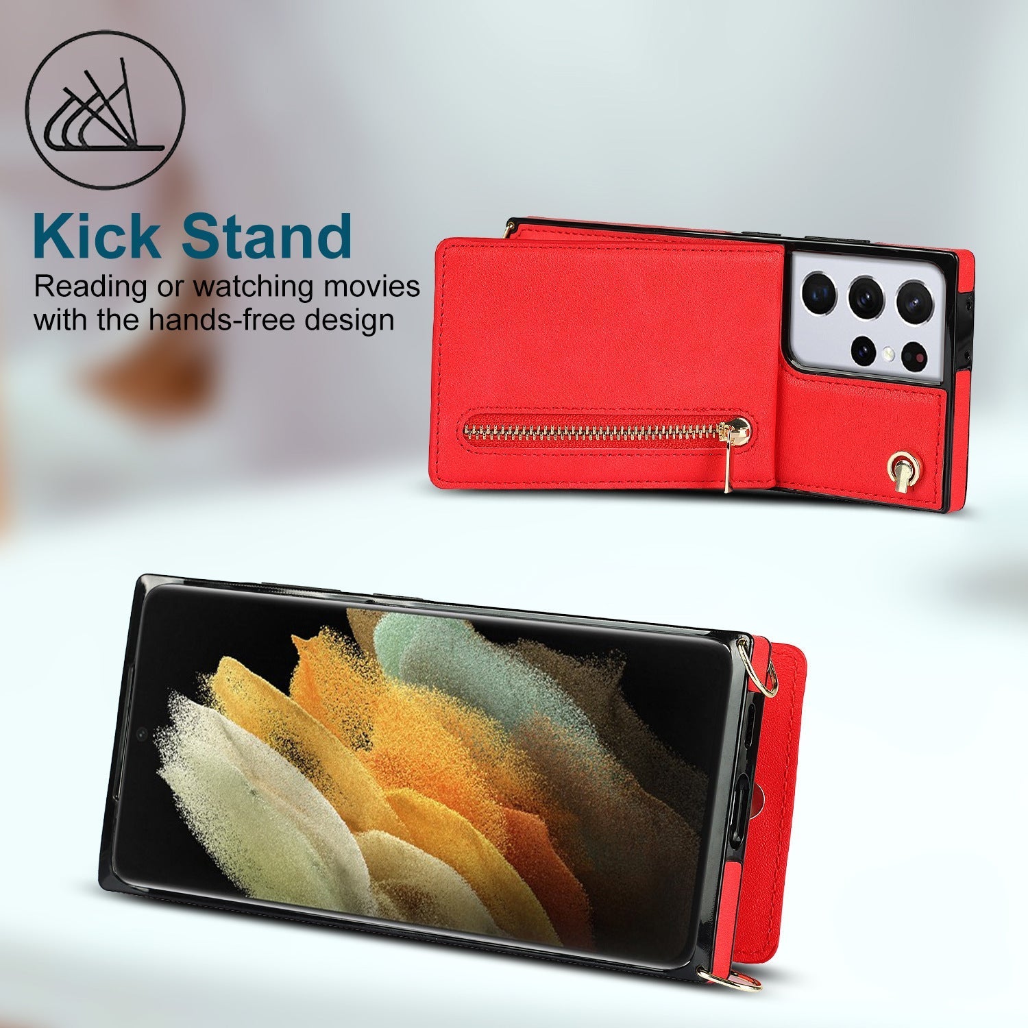Zipper Closure on Samsung Wallet Case