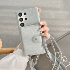 Black Premium Leather Phone Case for Samsung Galaxy S23 Ultra