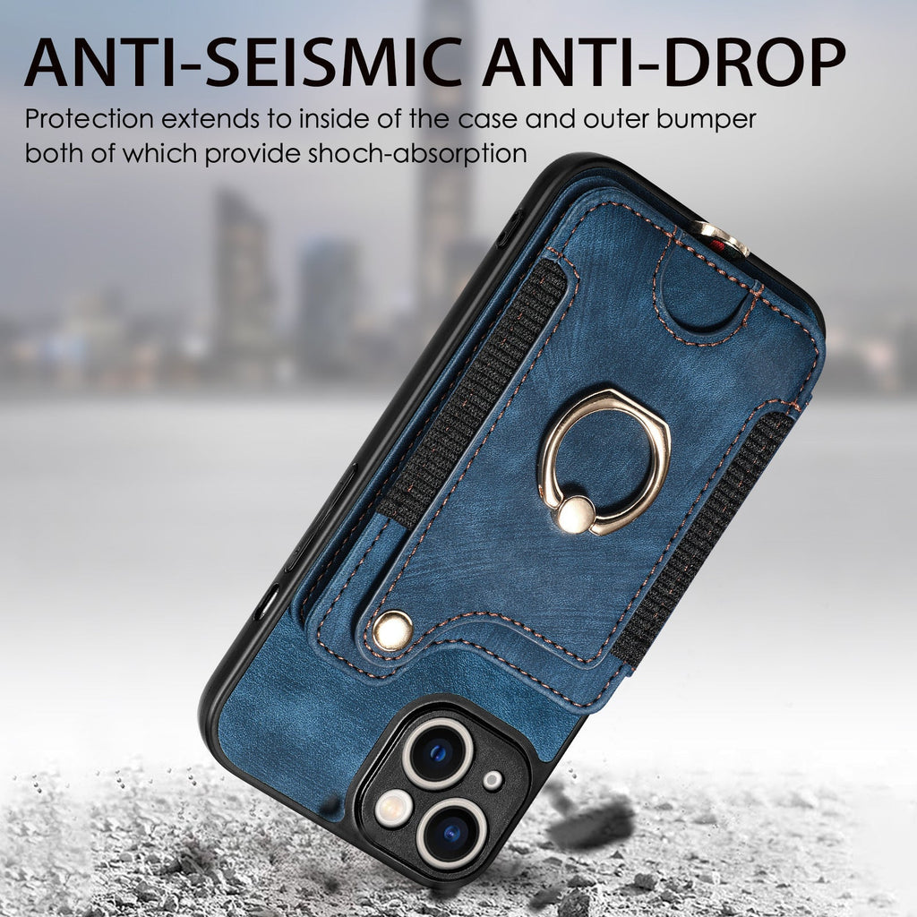 close-up of PU leather phone case features