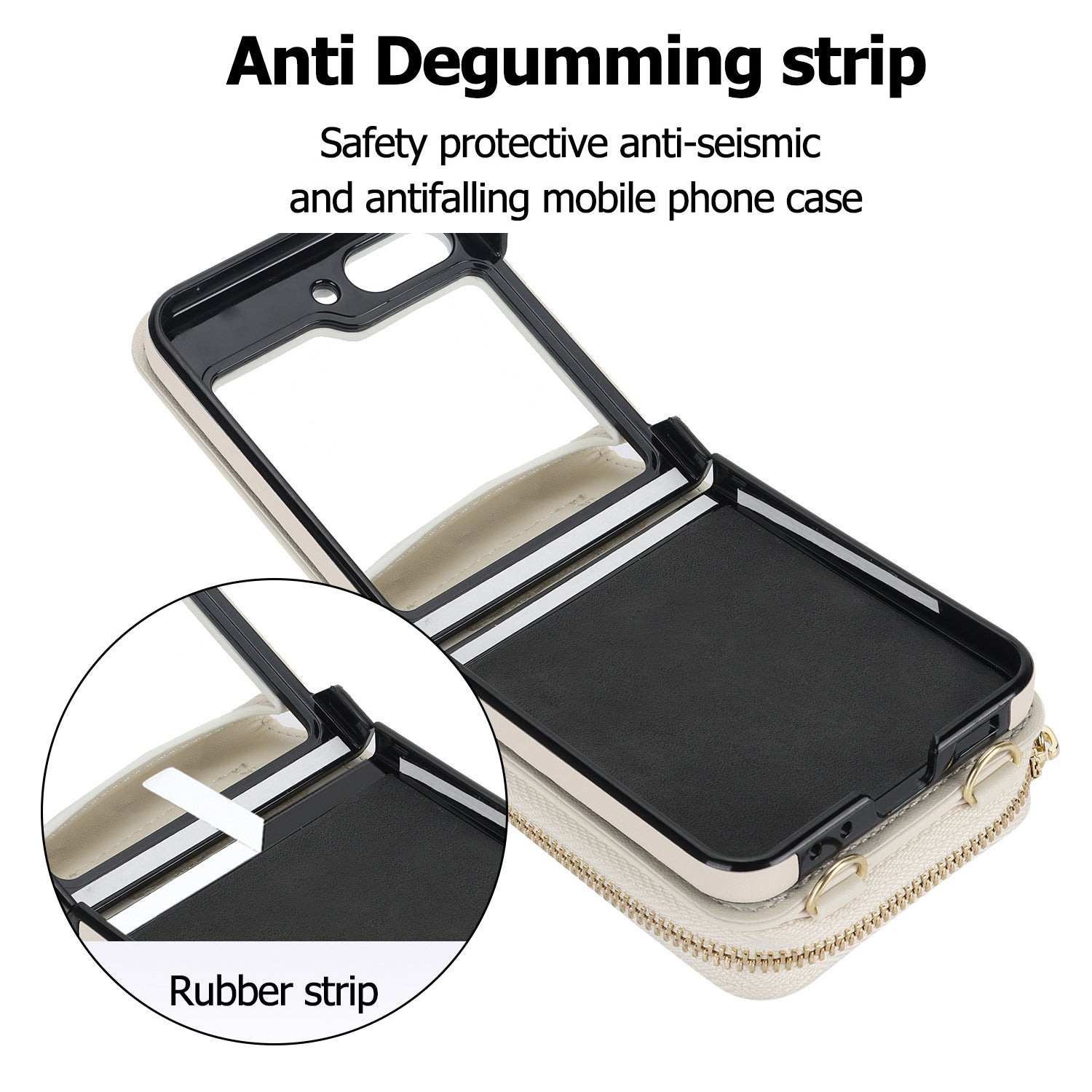 Elegant neutral coloured crossbody phone case
