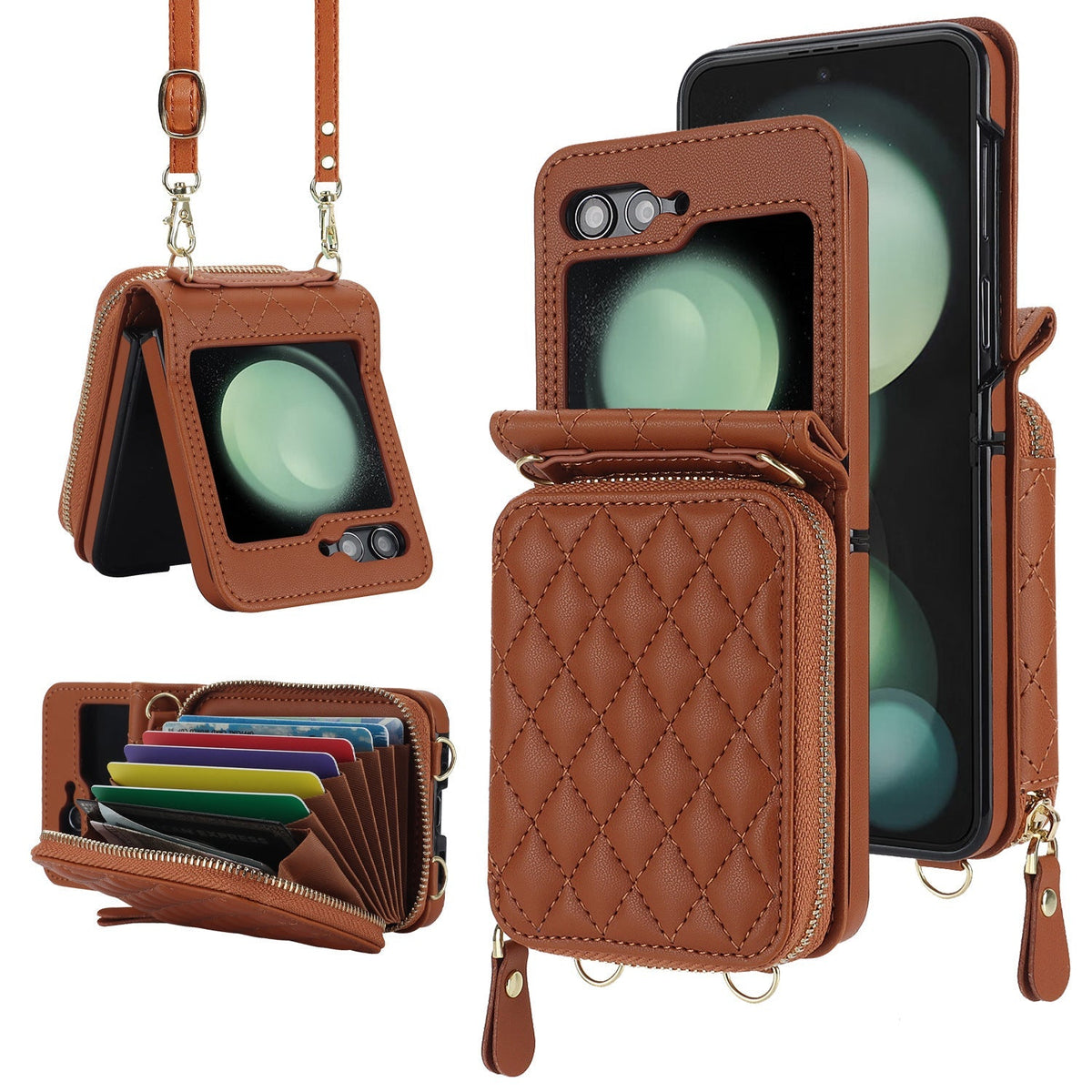 Mint green crossbody case for Samsung Galaxy Z Flip