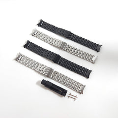 Stainless steel strap displayed in multiple colours