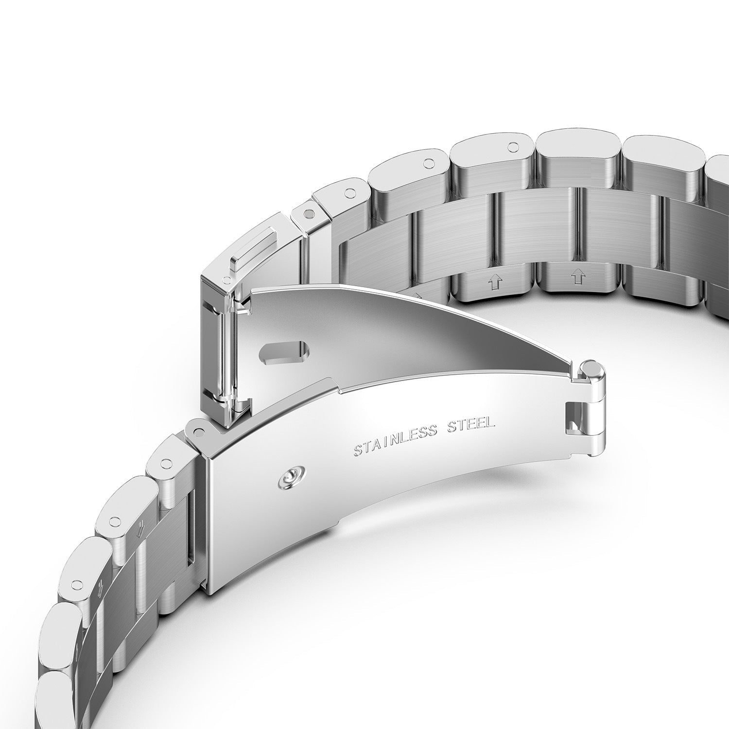 Stylish black stainless steel watch band for Galaxy Watch