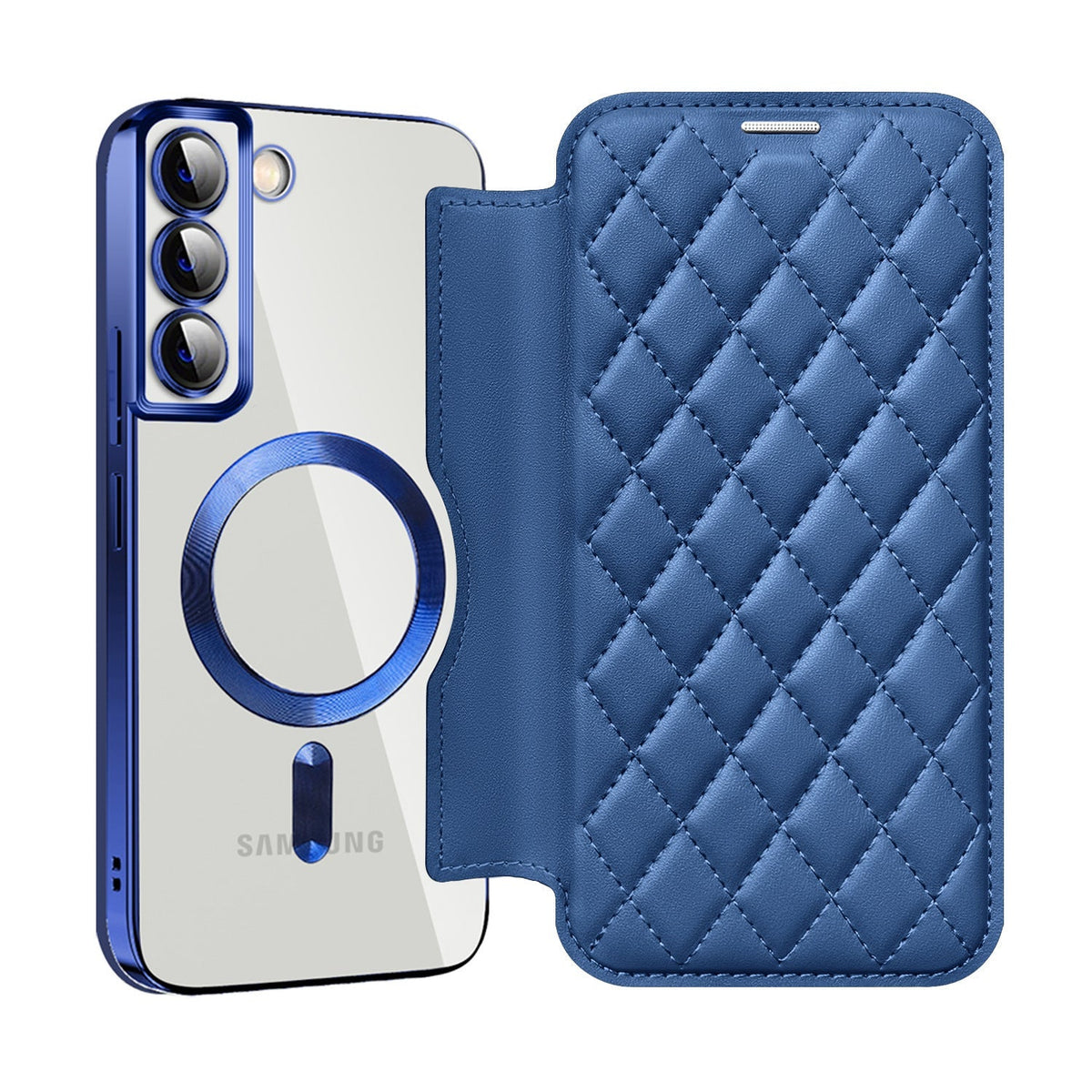 Stylish design of magnetic flip case for Galaxy S24 Ultra