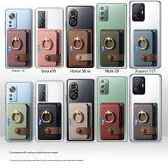 Image of stylish PU leather card holder in black