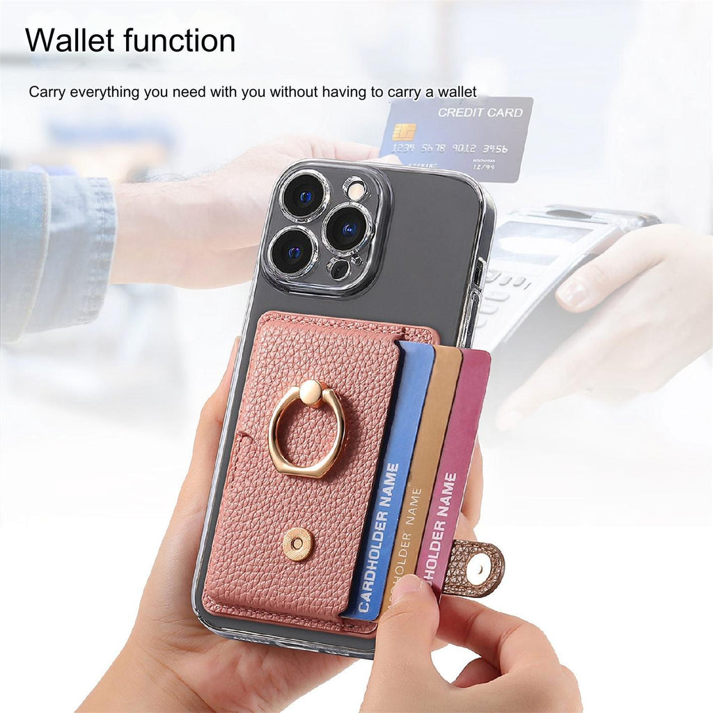 Image of slim card holder in brown