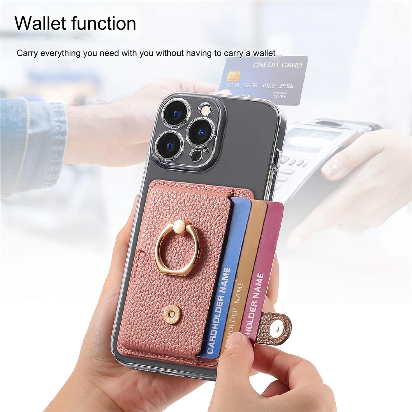 Image of slim card holder in brown