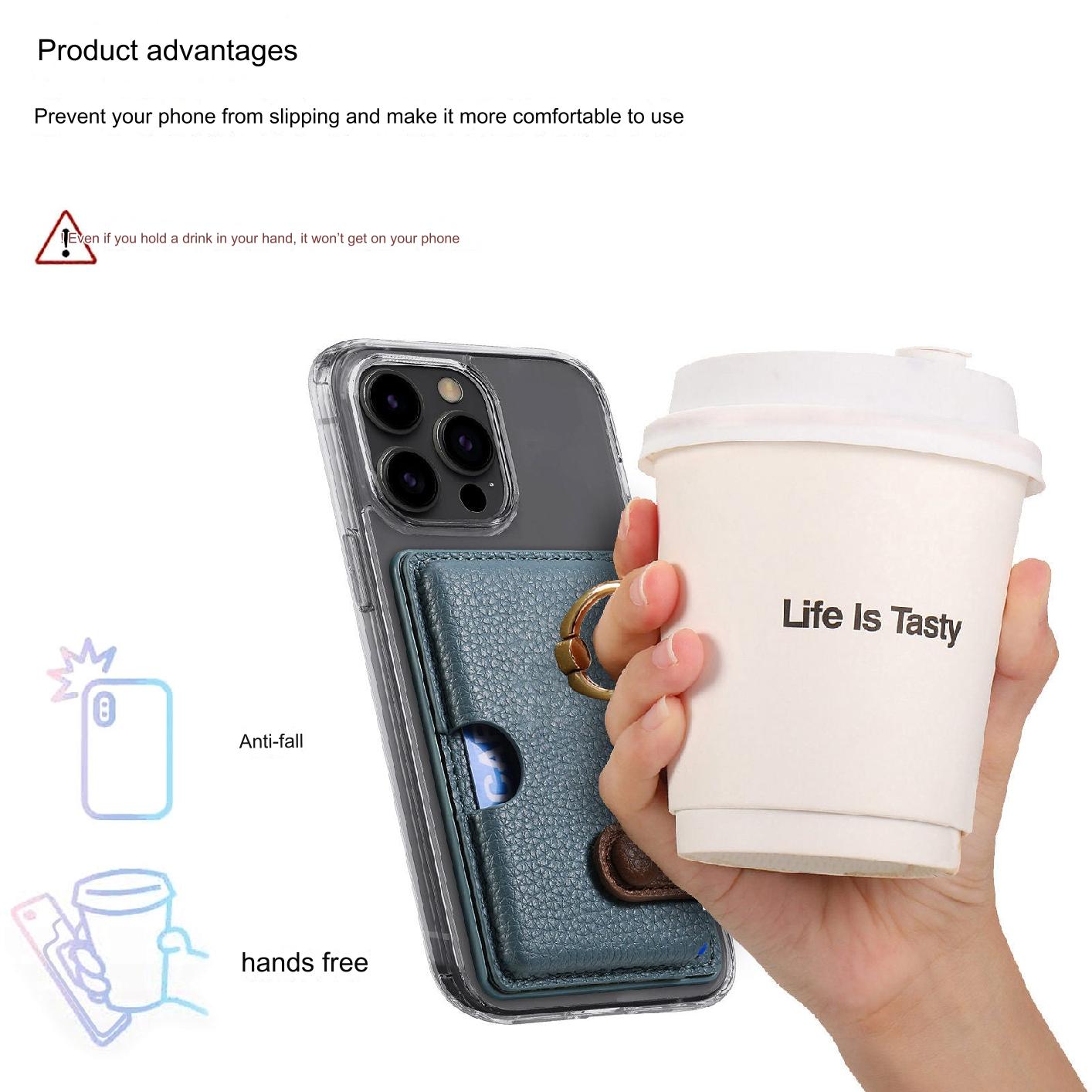 Image of card holder in matcha green
