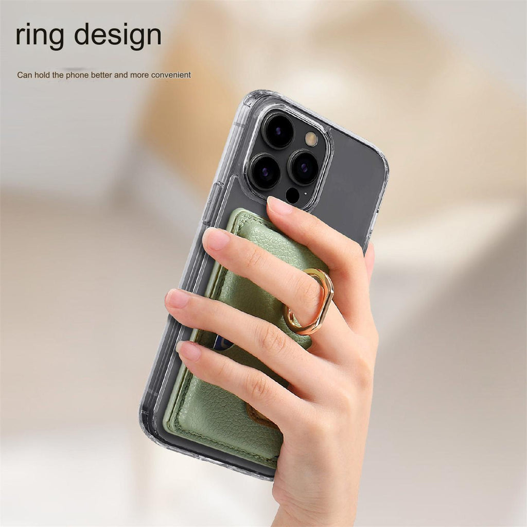 Image of slim card holder in brown