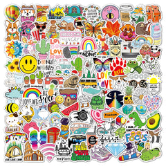 waterproof vinyl stickers showcasing different designs