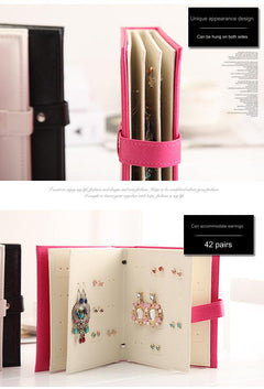 Portable earring display case for travel