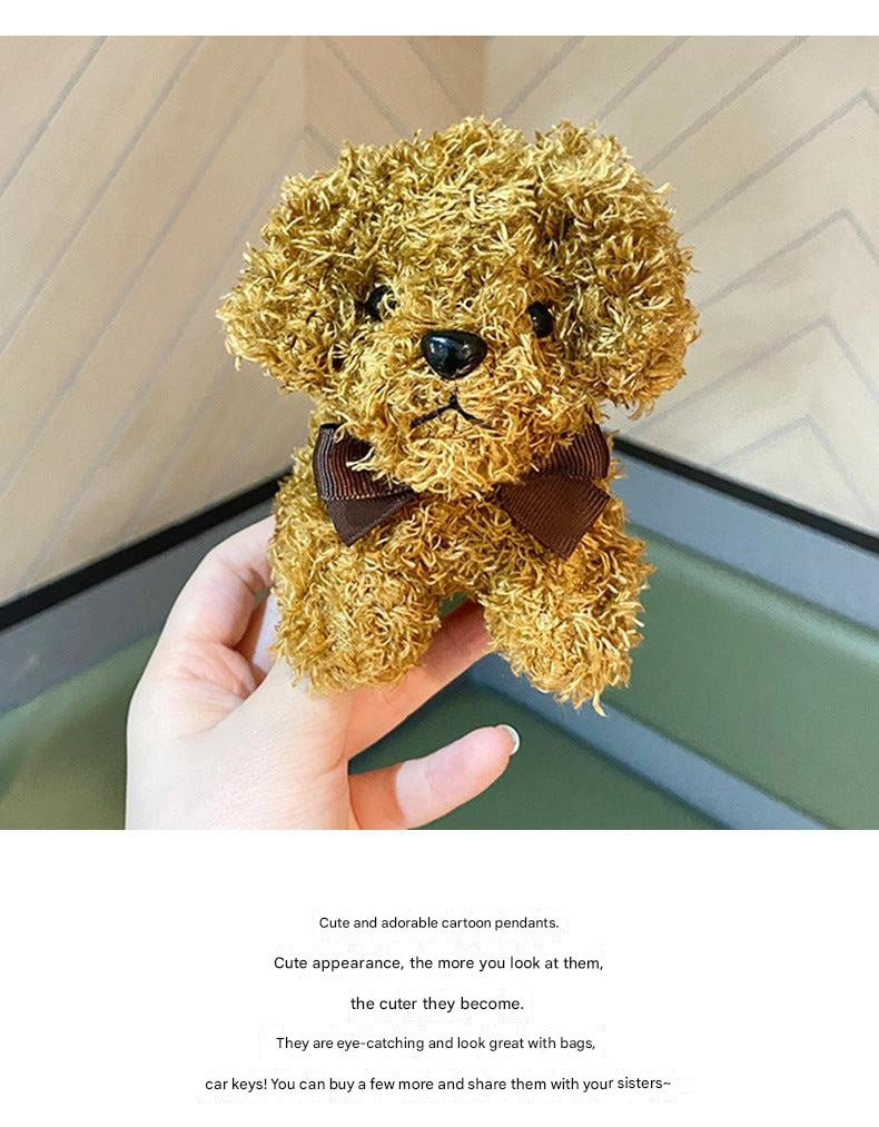 Fluffy Dog Plush Keychain Display