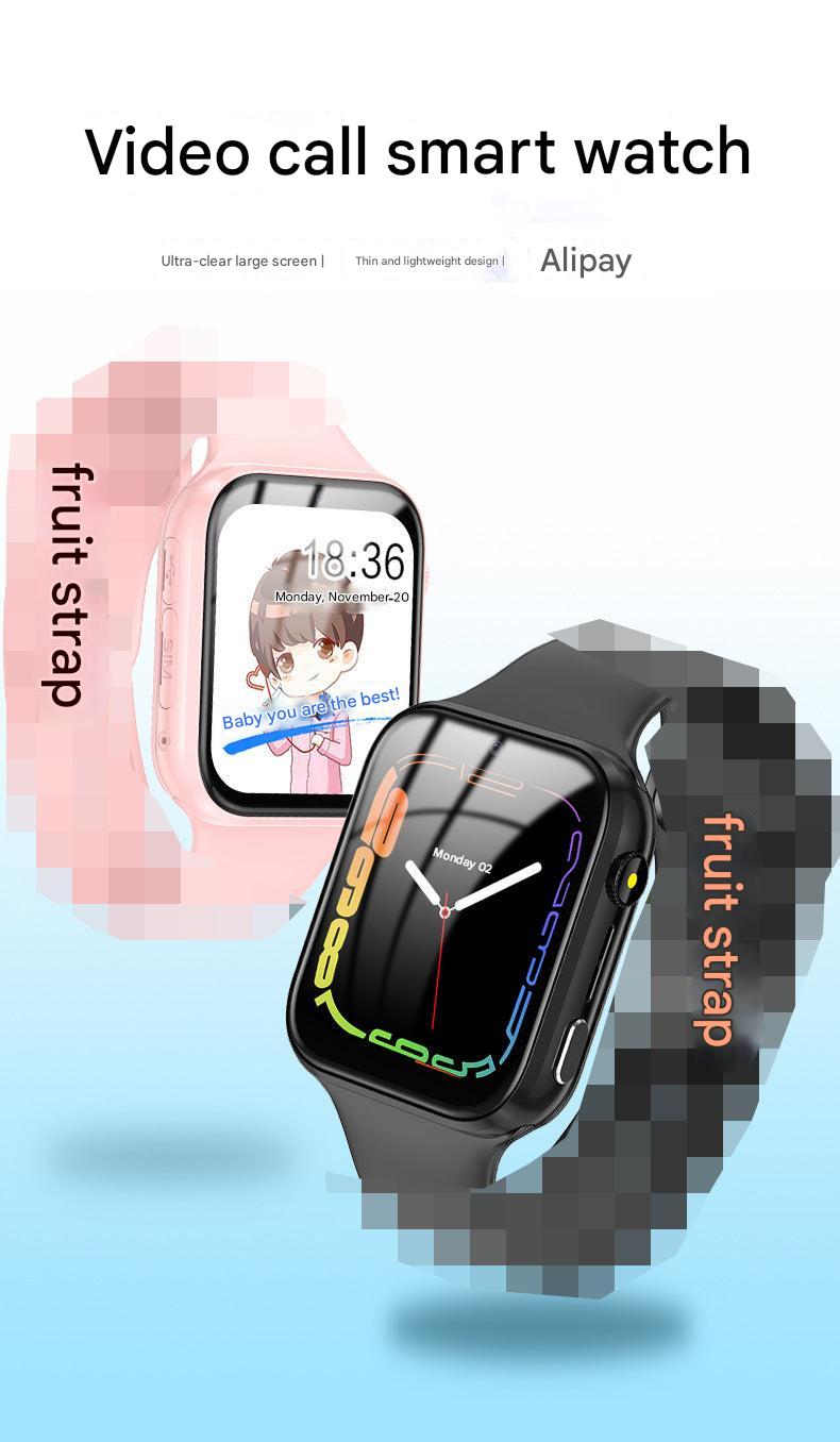 child wearing smartwatch for safety