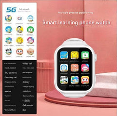 Child with smartwatch in outdoor setting