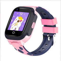 Child wearing a waterproof smart watch during playtime