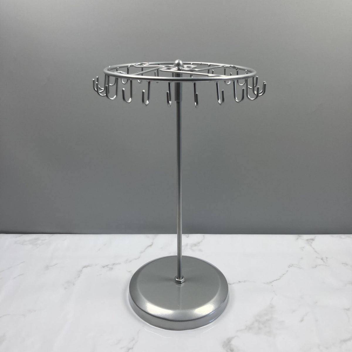 Elegant Metal Jewelry Organizer Stand - Antique Bronze Finish