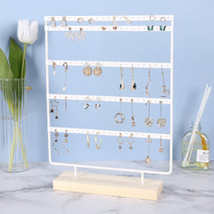 Sophisticated Gold Earring Holder with Multiple Hooks - Image 9