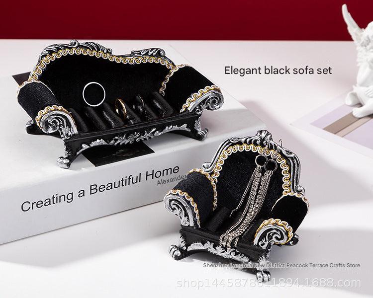 Detailed view of compact resin jewellery storage unit