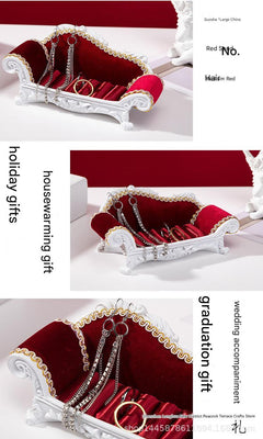 Sofa-shaped jewelry organiser showcasing elegant design