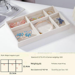 Minimalist design jewelry tray with compartments