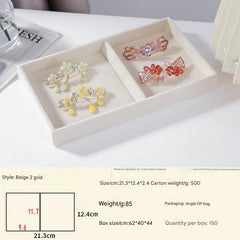 Black wooden jewelry storage and display tray