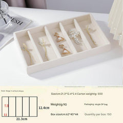 Minimalist design jewelry tray with compartments