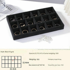 Beige velvet-lined jewelry storage for bracelets