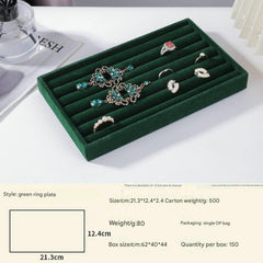 Stylish grey velvet jewelry tray with earrings