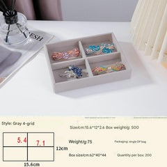 Elegant velvet-lined jewelry organizer tray with rings