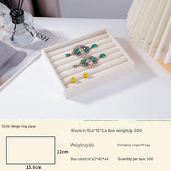 Green velvet jewelry display organizer