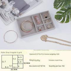 Green velvet jewelry display organizer
