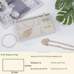 Elegant velvet-lined jewelry organizer tray with rings