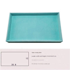 Green velvet jewelry display organizer