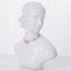 Elegant Resin Mannequin Jewelry Stand silver finish