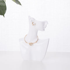 Elegant Resin Mannequin Jewelry Stand display with necklaces