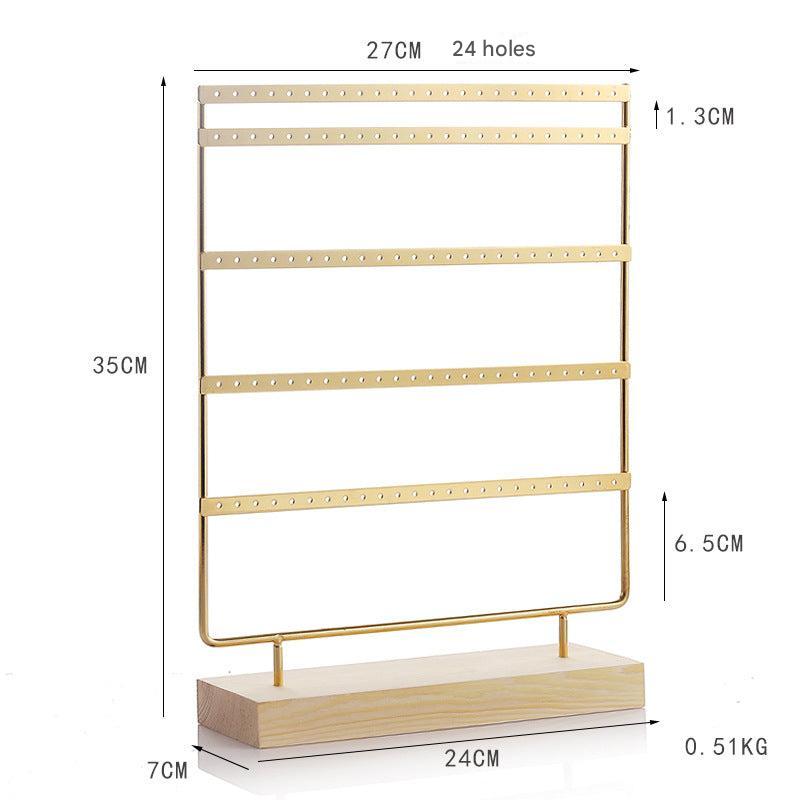 Iron Earring Rack with Earrings Displayed