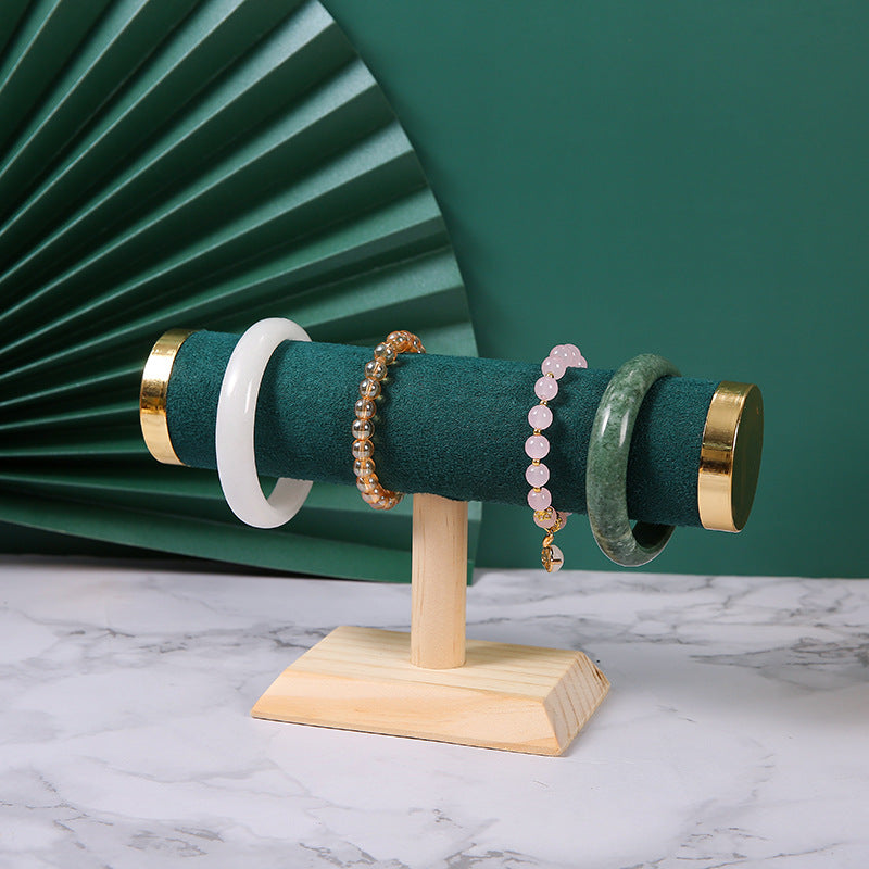 Sophisticated wooden jewelry display holder