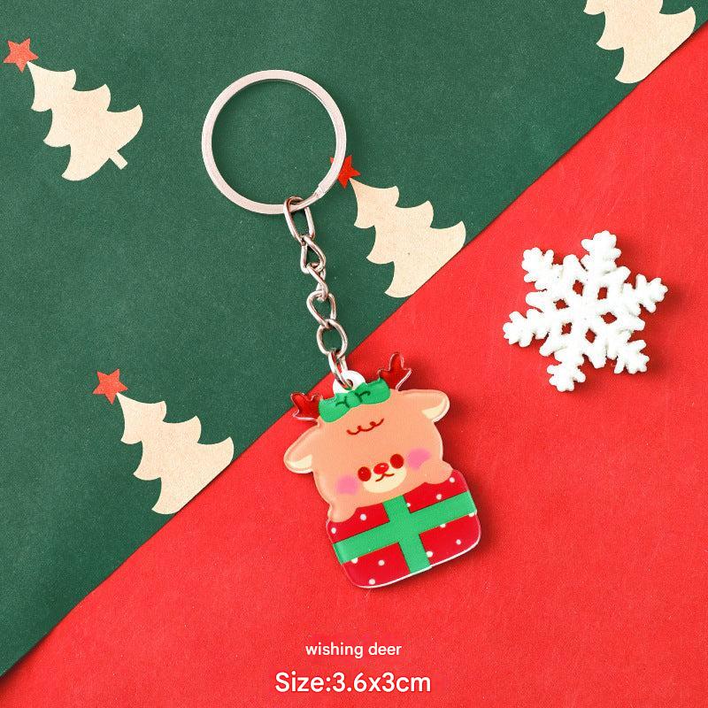 Acrylic keychain with snowman design 9