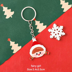 Festive acrylic keychain with cheerful design 2