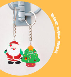 Festive acrylic keychain with cheerful design 2