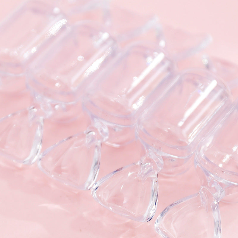 Cute Candy-Shaped Storage Box on White Background