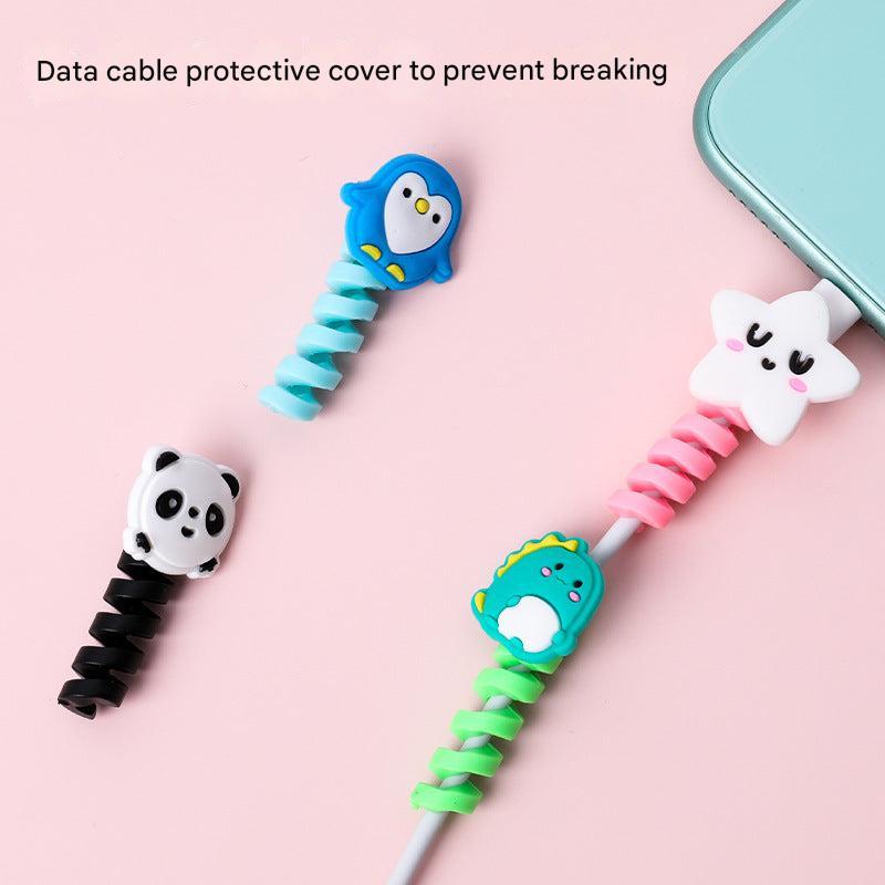 Cute cat design silicone cord protector