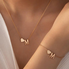 Silver fashion bracelet with letters