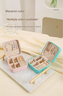 Elegant Compact Jewelry Storage Box in various colours