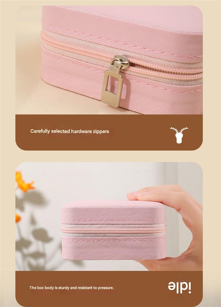 Interior of Compact Jewelry Organizer with compartments