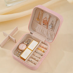 Interior of Compact Jewelry Organizer with compartments