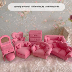 Detailed view of the Elegant Velvet Jewelry Box