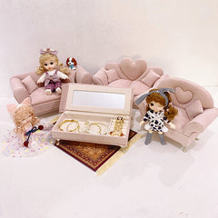 Customisable Velvet Jewelry Box with compartments